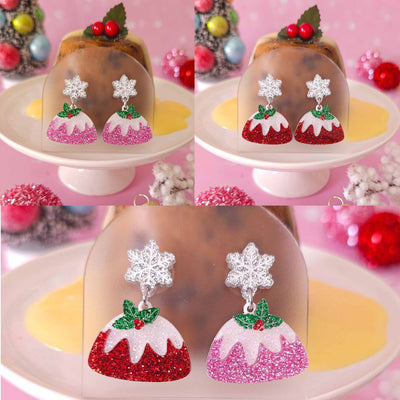 Pretty Pudding Dangle Earrings - Choose Colour