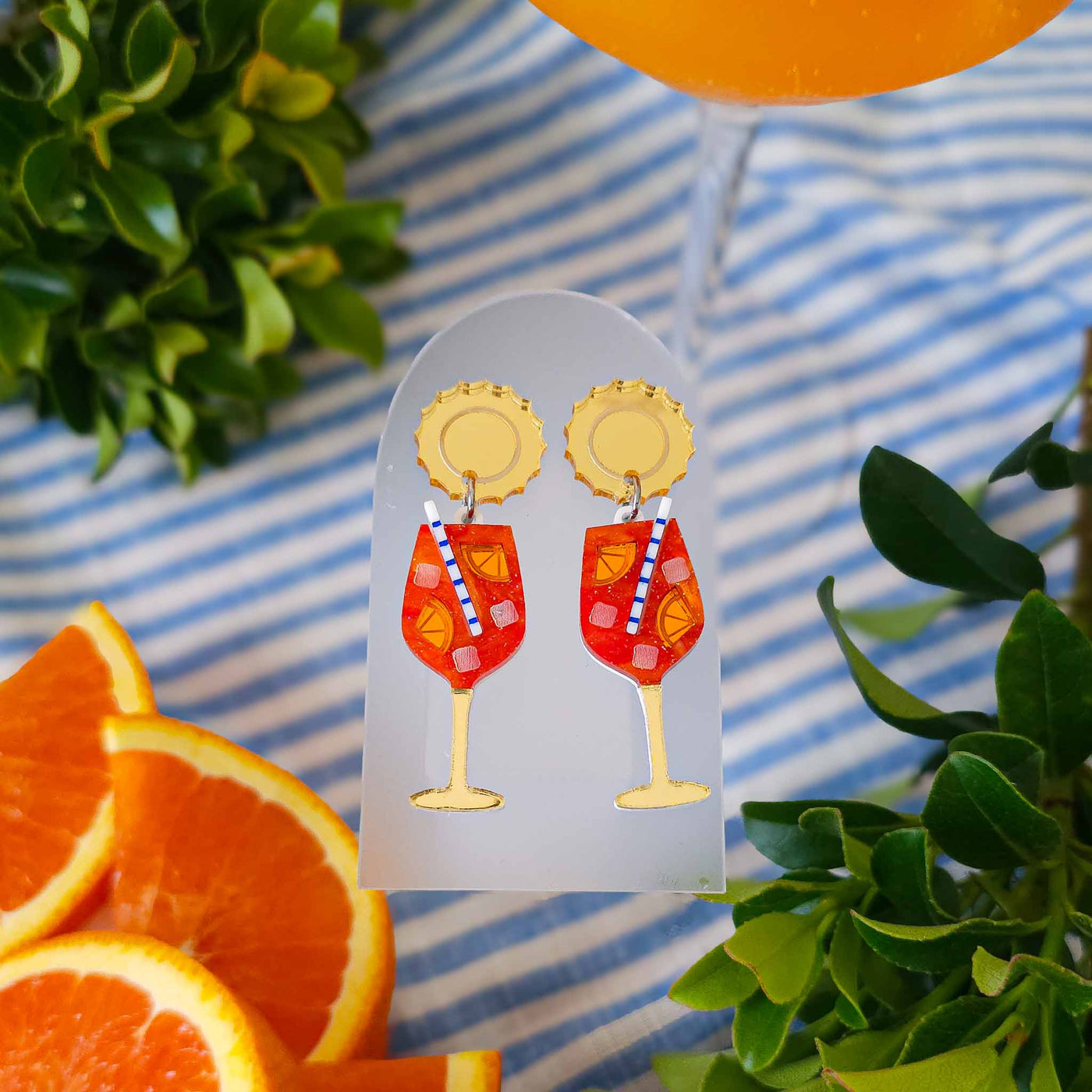 Aperol Spritz Earrings