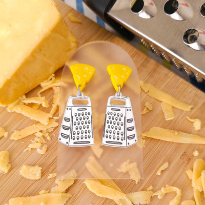 Cheese grater earrings