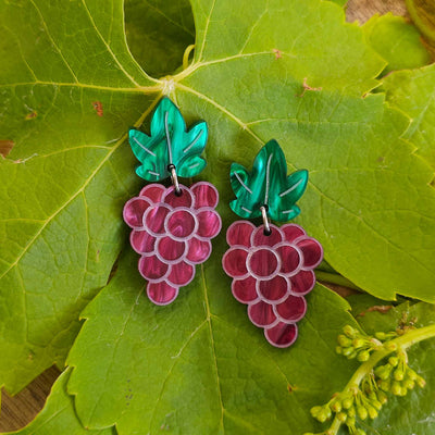 Grape Dangle Earrings