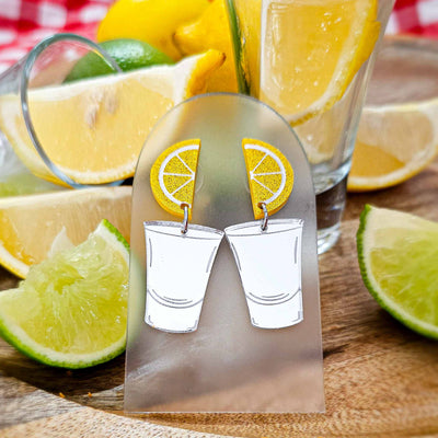 Lemon Earrings. Party Earrings. Fiesta Earrings