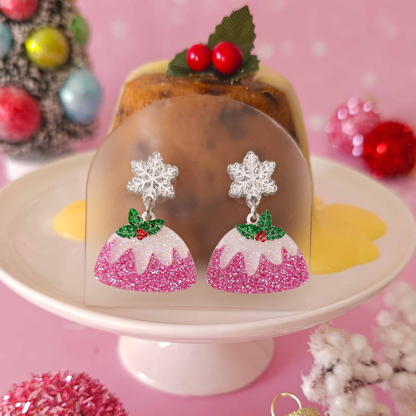 Pretty Pudding Earrings - Pink