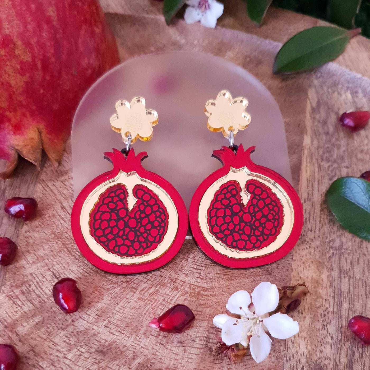 Pomegranate Dangle Earrings