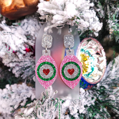 The Heart Of Christmas Dangle Earrings