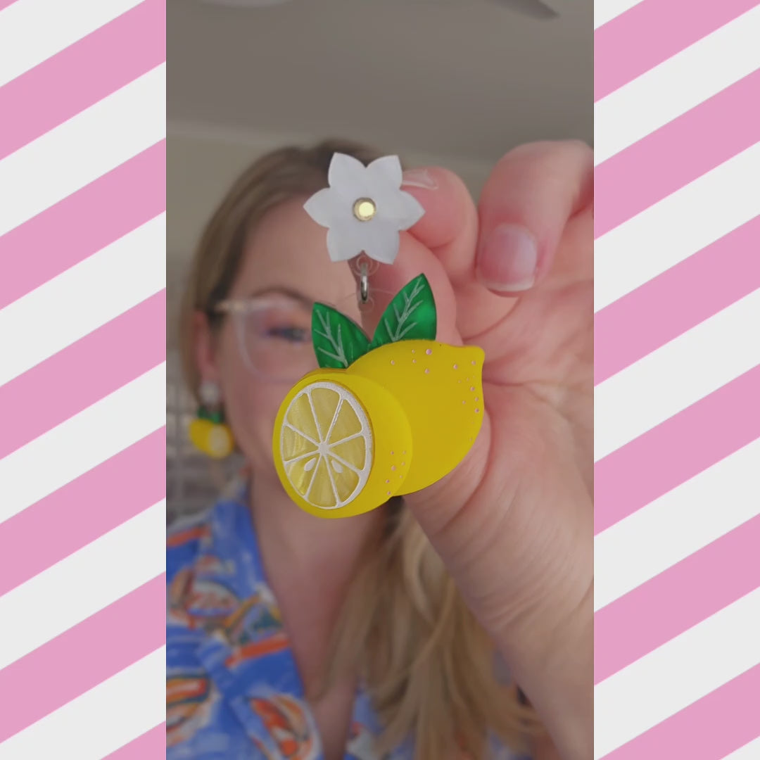 Lemon Earring Try On Video