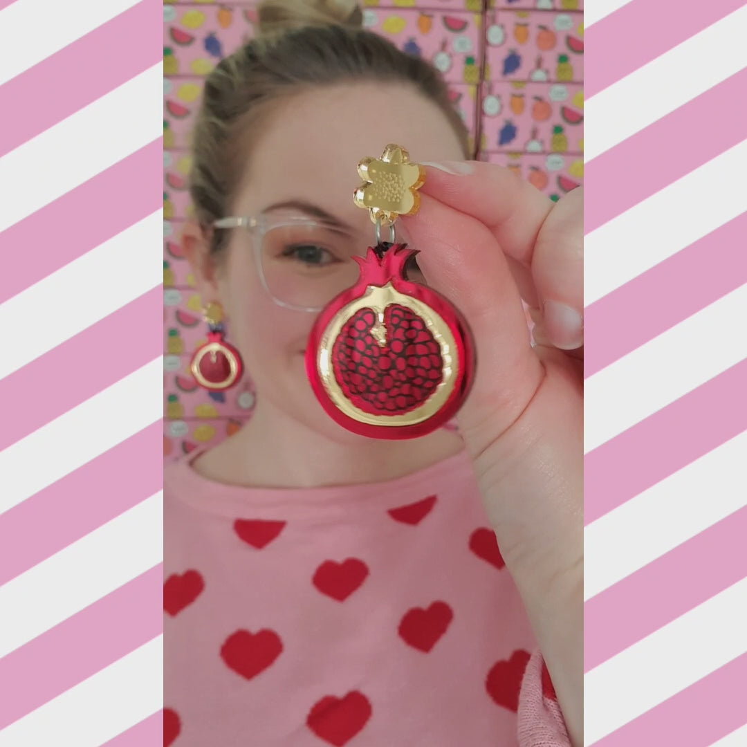 Pomegranate Dangle Earrings