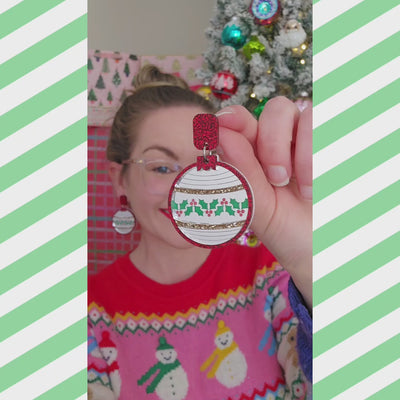 Holly & Berry Vintage Bauble Earrings