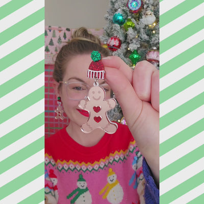 Gingerbread Man Earrings