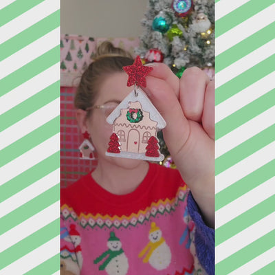Gingerbread House Earrings