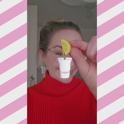 Lemon Sip 'n' Suck Earrings