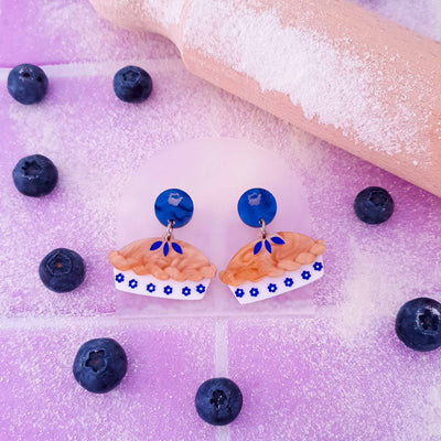 Blueberry Pie Dangle Earrings