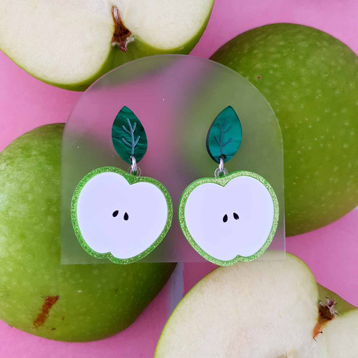 Green Apple Earrings
