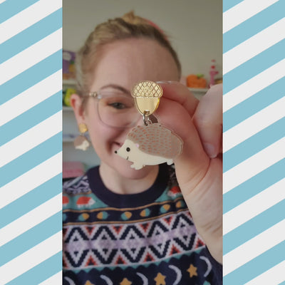 Happy Hedgehog Earrings